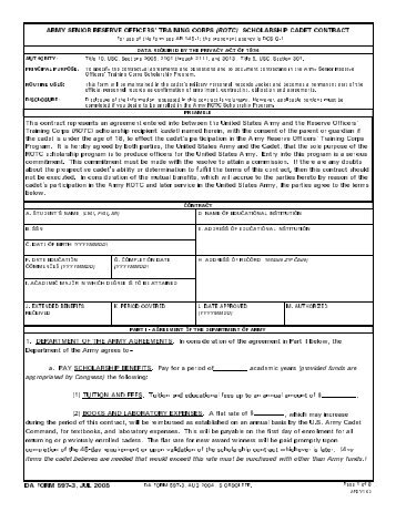 DA Form 597-3, JUL 2005 - Army ROTC