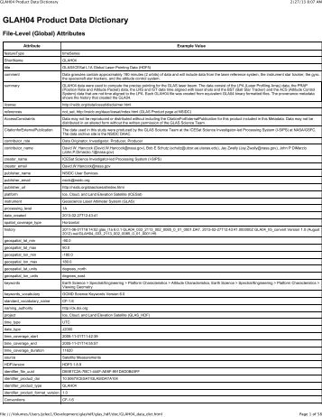 GLA04 Data Dictionary (pdf) - ICESat - Nasa