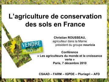 L'agriculture de conservation des sols en France - Fondation FARM