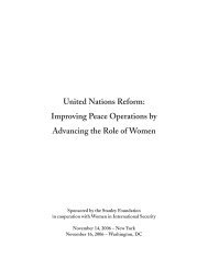 Improving Peace Operations by Advancing the Role of Women