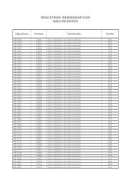 REGISTROS DEMOGRAFICOS NACIMIENTOS