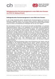 Selbstgesteuertes Karrieremanagement in einer ... - chstiftung.ch Go