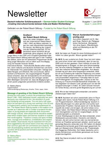 Newsletter Juni 2010 (PDF) - Robert Bosch Stiftung