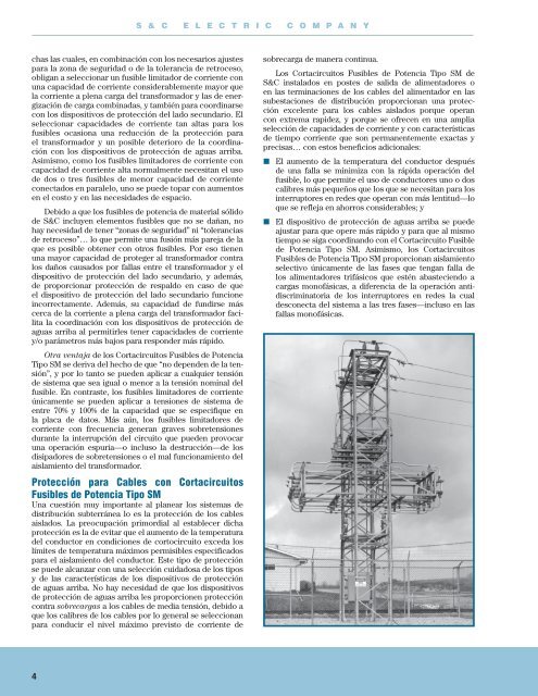 Cortacircuitos Fusibles de Potencia Tipos SM-4Ã‚Â® y SM-5Ã‚Â® de S&C