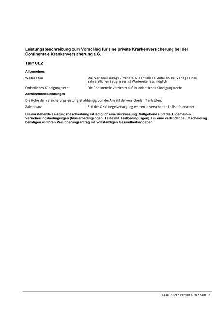 Besondere Bedingungen Fa R Die Groaÿe Anwartschaftsversicherung