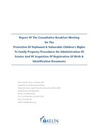 Report on the OVC breakfast meeting on right to property ... - Kelin