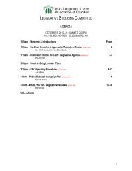 LEGISLATIVE STEERING COMMITTEE AGENDA - Wacounties.org