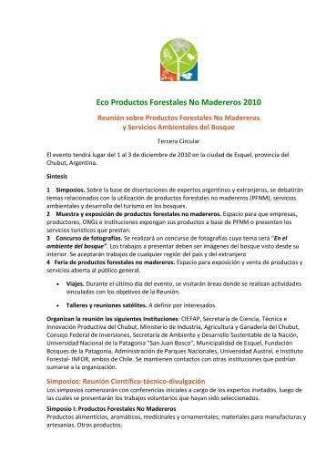 Eco Productos Forestales No Madereros 2010