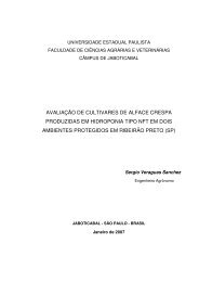 AvaliaÃƒÂ§ÃƒÂ£o de cultivares de alface crespa produzidas em - Unesp