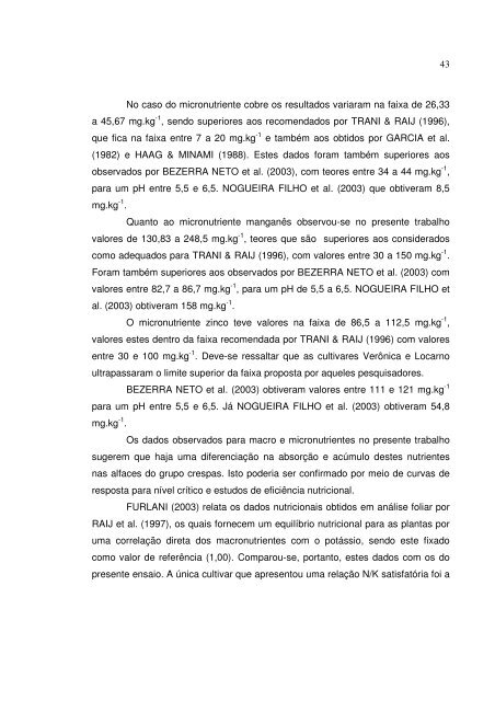 AvaliaÃƒÂ§ÃƒÂ£o de cultivares de alface crespa produzidas em - Unesp