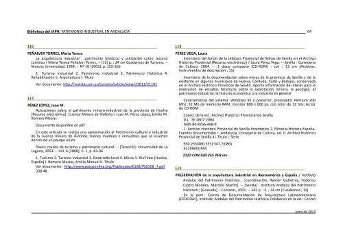 bibliografia_patrimonio_industrial - IAPH. Instituto Andaluz del ...