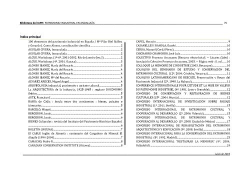 bibliografia_patrimonio_industrial - IAPH. Instituto Andaluz del ...