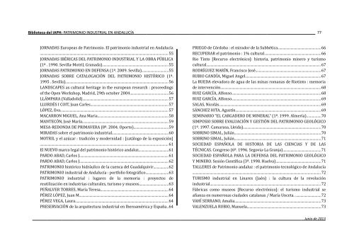 bibliografia_patrimonio_industrial - IAPH. Instituto Andaluz del ...