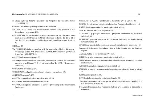 bibliografia_patrimonio_industrial - IAPH. Instituto Andaluz del ...