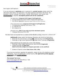 Support Staff Application - Corning - Painted Post School District