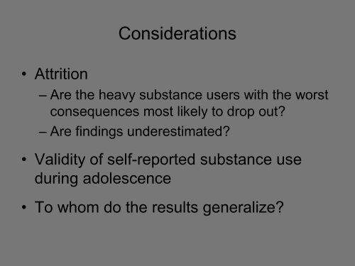 The Woodlawn Study: - UCLA Integrated Substance Abuse Programs