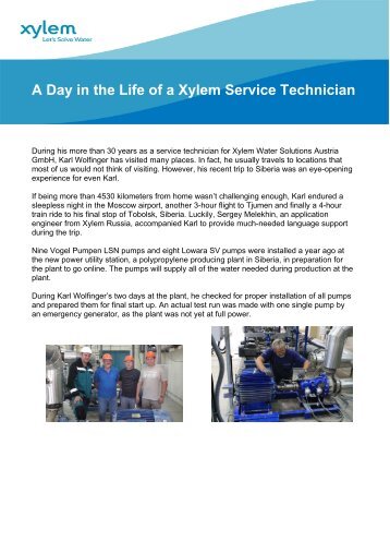 Attached document - Xylem Water Solutions Austria