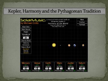 Kepler, Harmony and the Pythagorean Tradition