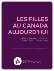 LES FILLES AU CANADA AUJOURD'HUI - Girls Action Foundation