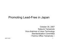 Promoting Lead-Free in Japan