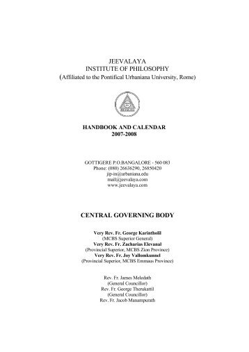 Affiliated to the Pontifical Urbaniana University, Rome
