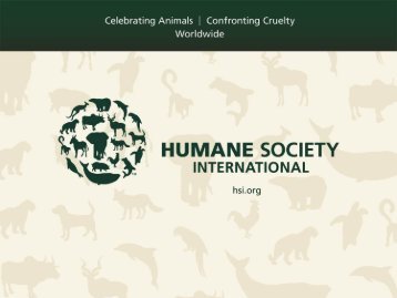 Humane Society International - Global Agenda of Action for ...