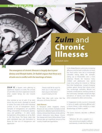 Zulm and Chronic Illnesses - Association of Muslim Professionals