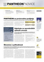 PANTHEON za proizvodna podjetja Strumno v prihodnost - Datalab