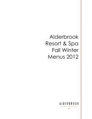 Catering Menus PDF - Alderbrook Resort & Spa