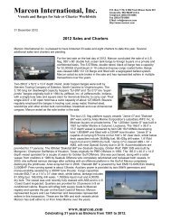 2012 Sales and Charters .pdf - Marcon International, Inc.