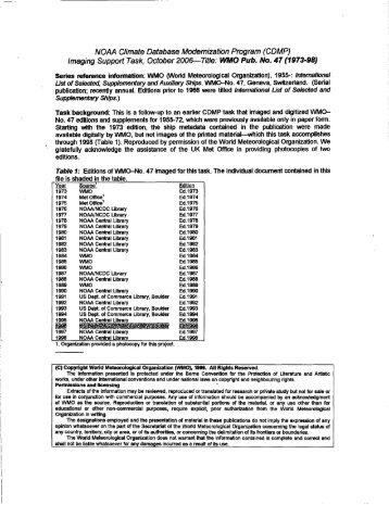 Imaging Support Task, October 2006--Title: WO Pub ... - icoads - NOAA