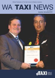 Taxi News Dec 2010 & Jan 2011 - Taxi Council of Western Australia