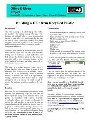 Building A Holt From Recycled Plastic 2 - Otter Specialist Group