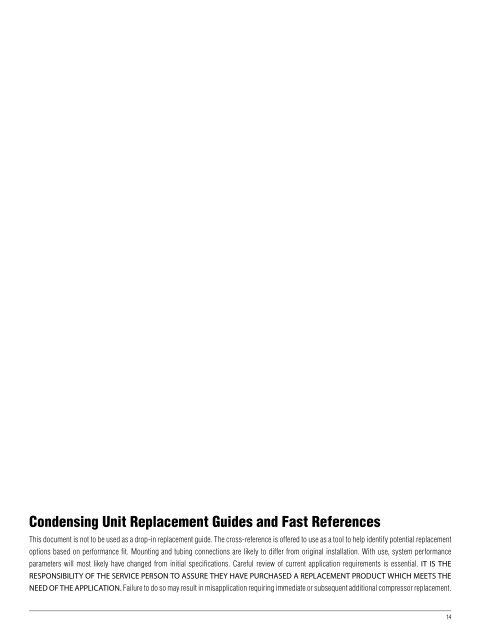 Condensing Unit - HVAC and Refrigeration Information Links