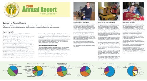 Annual Report - Lake County Board of Mental Retardation and ...