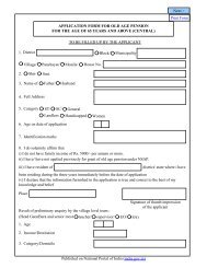 APPLICATION FORM FOR OLD AGE PENSION FOR ... - Arunachal