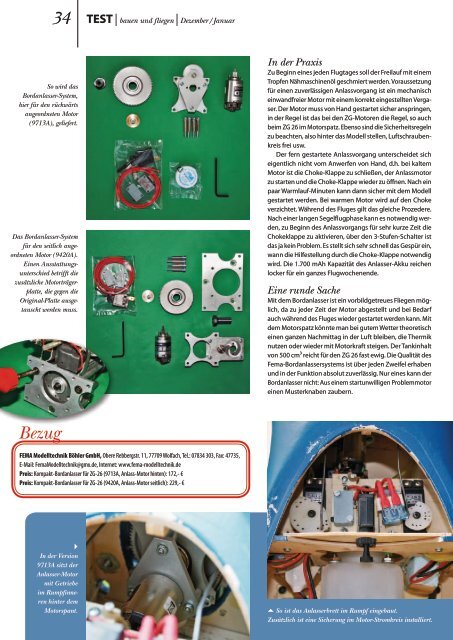 bauen und fliegen - FEMA Modelltechnik