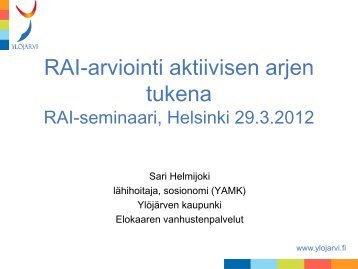 RAI-arviointi aktiivisen arjen tukena (pdf 173 kt) - THL