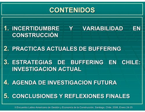 ESTRATEGIAS DE BUFFERING EN CONSTRUCCION: ESTADO ...