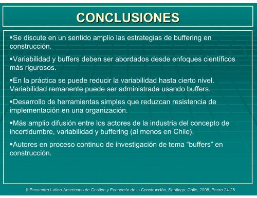 ESTRATEGIAS DE BUFFERING EN CONSTRUCCION: ESTADO ...