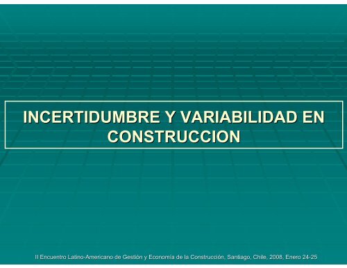 ESTRATEGIAS DE BUFFERING EN CONSTRUCCION: ESTADO ...