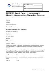 EEE 2101 Circuit Theory I - Laboratory 3 Linearity, Superposition ...