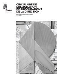 CirCulaire de solliCitation de proCurations de la direCtion