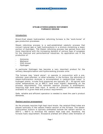 Steam Hydrocarbon Reformer Furnace Design - Foster Wheeler