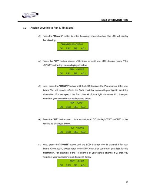 DMX Operator Pro User Manual (pdf) - Elation Professional