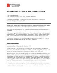 Homelessness in Canada: Past, Present, Future - Canadian Policy ...