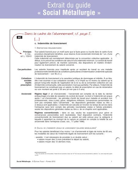 Extrait gratuit de la publication Social Métallurgie