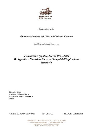 Fondazione Ippolito Nievo: 1993-2008 Da Ippolito a ... - Il postalista