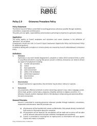 Policy 2.9 Grievance Procedure Policy - Robe