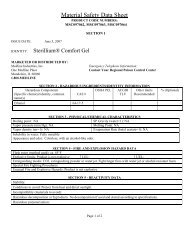 Material Safety Data Sheet - Safe Home Products